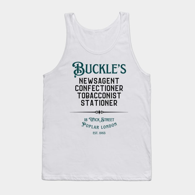 Call the Midwife Fred Buckle Buckle's Newsagent London Tank Top by SonnyBoyDesigns